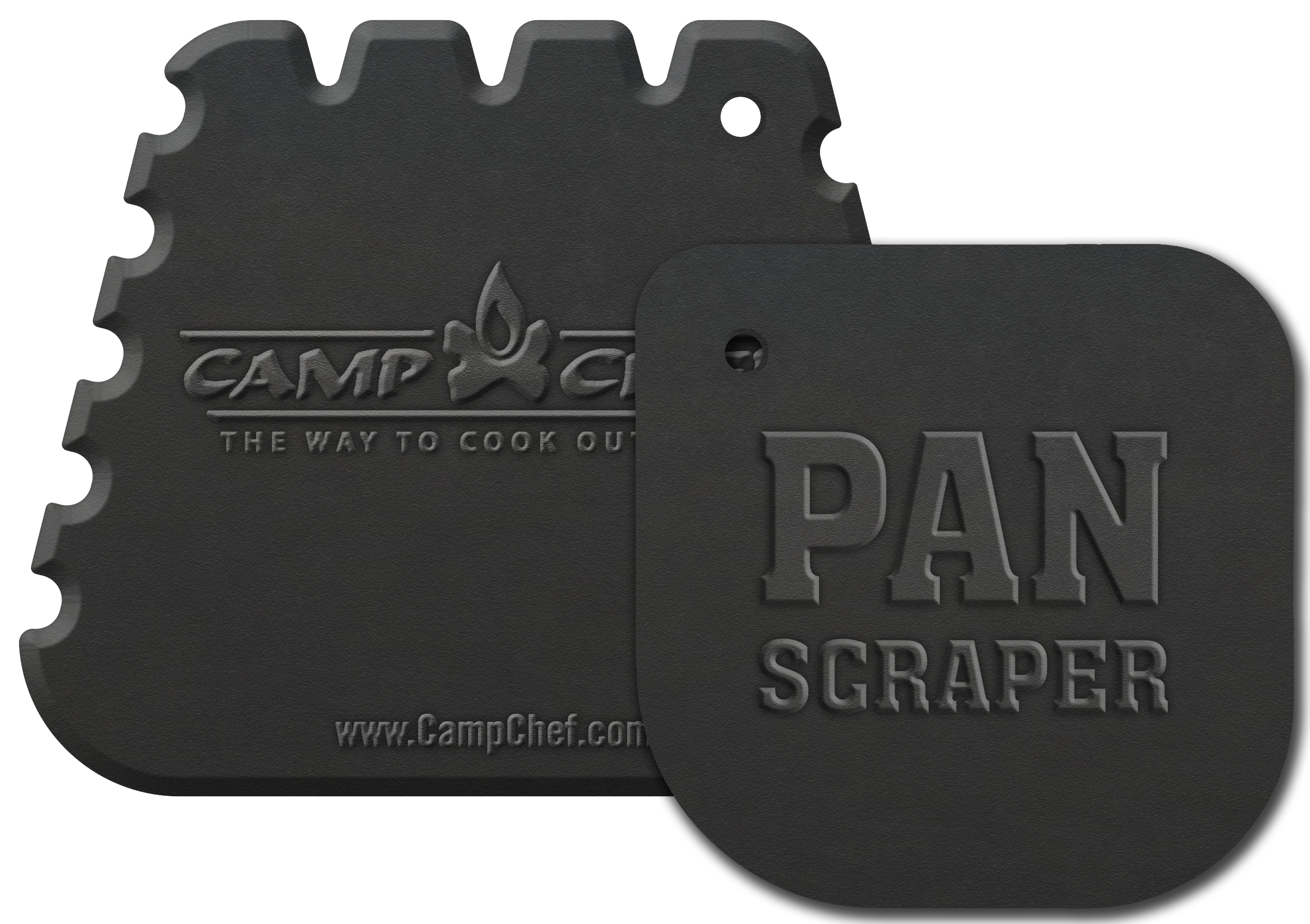 Camp Chef pan krabber scraper, gietijzer schoonmaak set